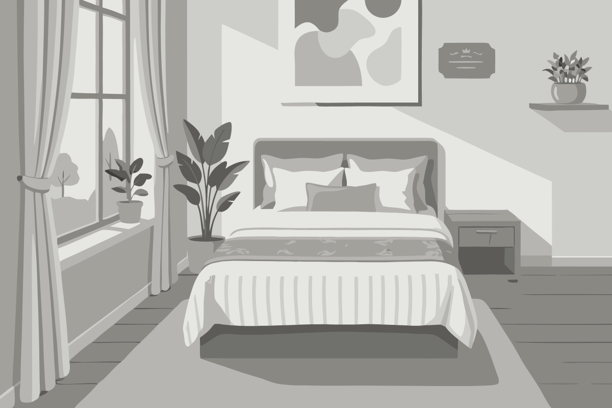 Doppel-/Zweibettzimmer mit Poolblick